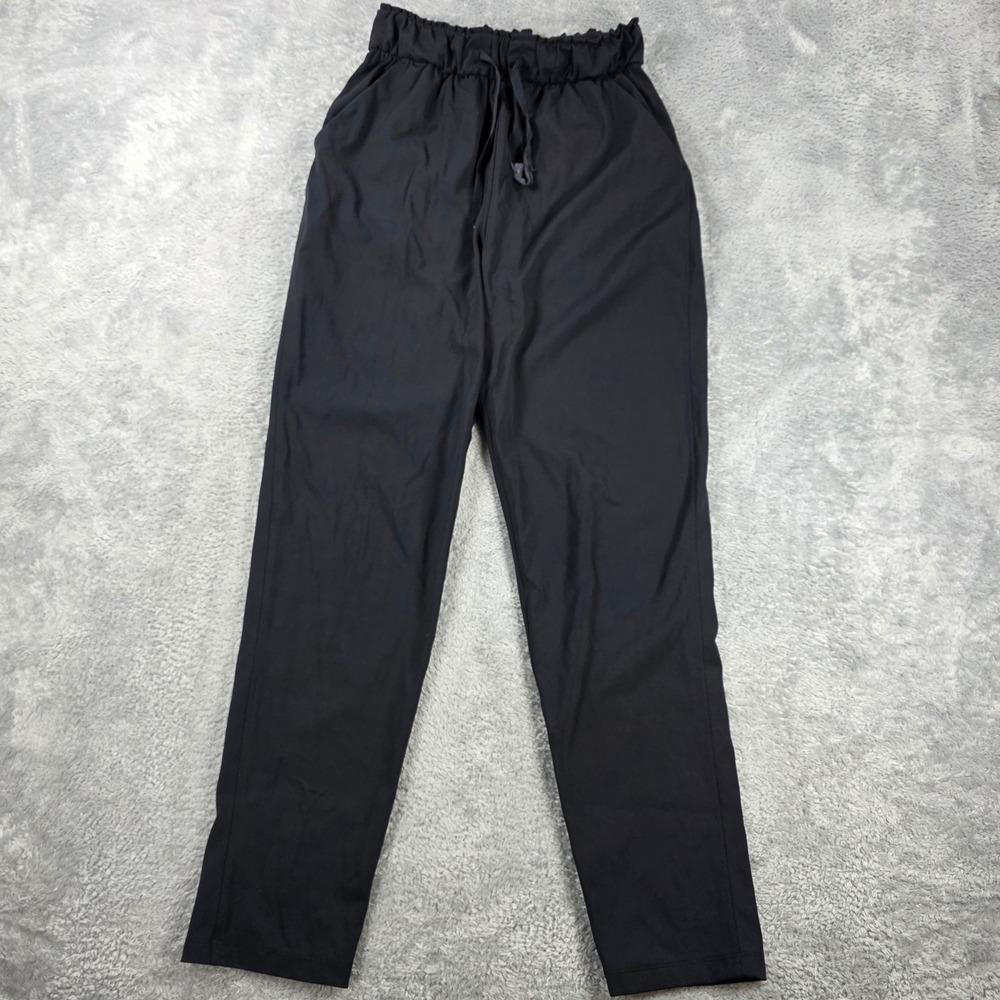 Lululemon Keep Moving Black Stretch High Rise Jogger Pants Size 2 Activewear
